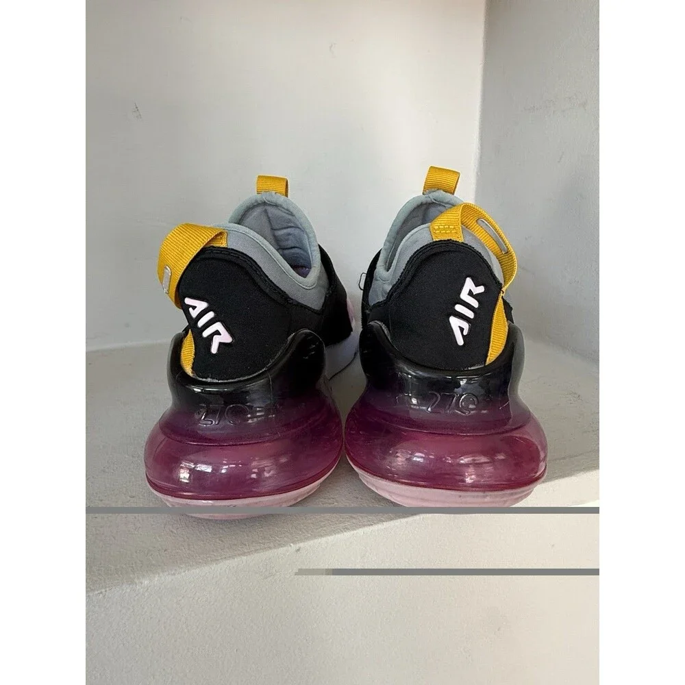 Nike Air Max 270 GS Pink Black Running Shoes Youth 5.5 Women’s 7